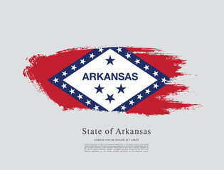 Flag of the state of Arkansas. The United States of America