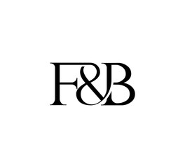 Initial Letter Logo. Ampersand Symbol. Logotype design. Simple Luxury Black Flat Vector FB