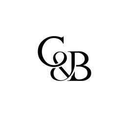 Initial Letter Logo. Ampersand Symbol. Logotype design. Simple Luxury Black Flat Vector CB