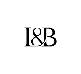 Initial Letter Logo. Ampersand Symbol. Logotype design. Simple Luxury Black Flat Vector LB