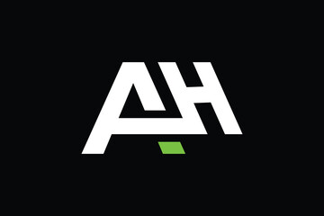Modern letter ah logo vector  design template. Minimalist letter ah logo concept. 