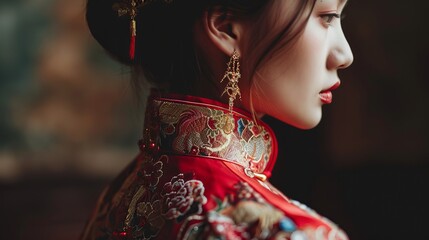 Elegant Chinese Bride: Detailed Shots