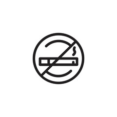 Taxi Service Line Icon, Pack like a road sign, smoking health service, vector illustration