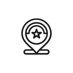 Taxi Service Line Icon, Pack like a road sign, smoking health service, vector illustration