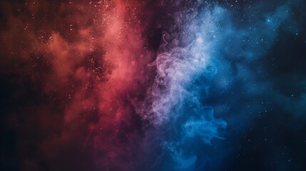 Labor Day comes alive with a Red, White, and Blue colored dust explosion background, symbolizing the essence of freedom and solidarity - obrazy, fototapety, plakaty