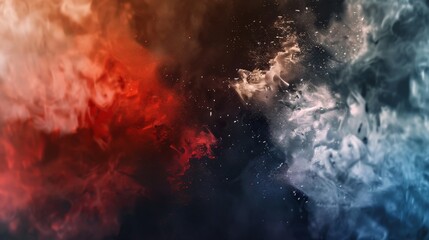 Labor Day is commemorated with a vibrant Red, White, and Blue colored dust explosion background