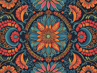 Colorful floral pattern