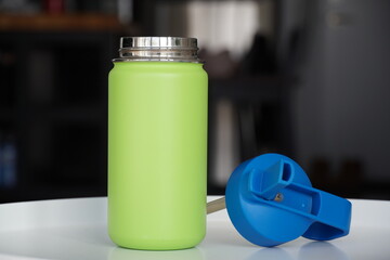 Cute Insulated Stainless Steel Water Bottle with straw lid