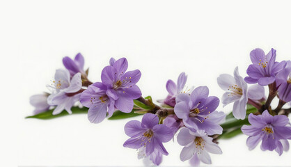 Floral backdrop of purple flowers, spring or summer background with copy space.