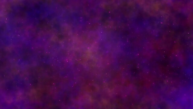 Foggy dark violet blue light with particles loop motion background.