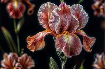 red and yellow iris