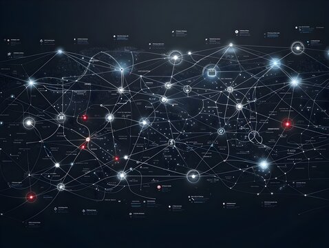 Minimalist Network Diagram Illustrating Integrated Public Data Registries and Relationships