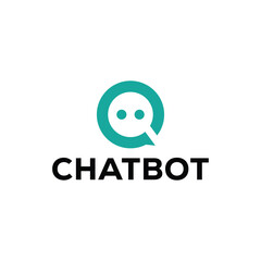 Obraz premium Chat bot logo icon vector