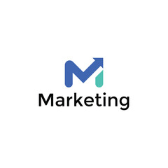M marketing logo icon vector