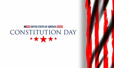 Happy Constitution day United States Of America September 17TH background vector illustration