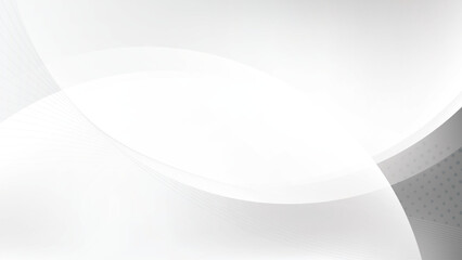 Abstract  white and gray color, modern design stripes background with geometric round shape. Vector illustration.