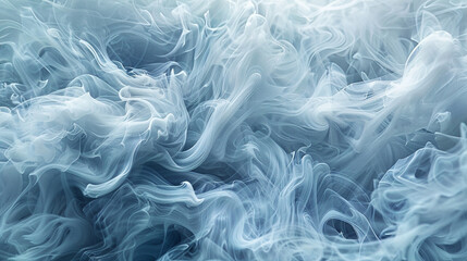 Visualize ethereal waves of pale blue and gray mingling together, casting a soothing aura over the scene.