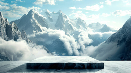 Epic elevation: glacier-Inspired podium beauty