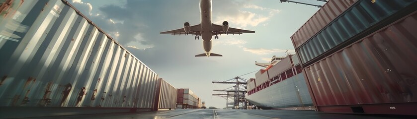 Global Logistics and Cargo Transportation at International Port and Airport