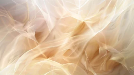 Papier Peint photo autocollant Ondes fractales Background image, smoke, flowing fabric, river and wave pattern, light yellow tones. and yellow-orange. 