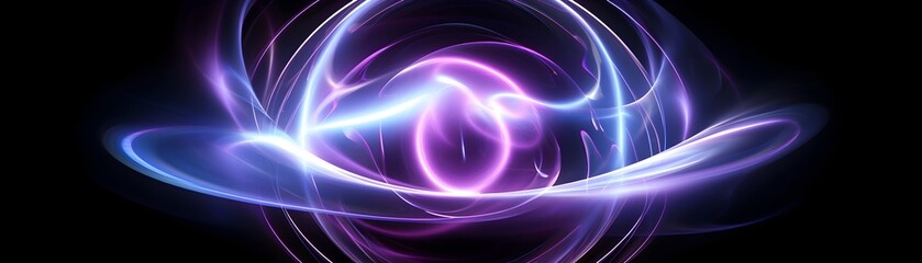 Glowing Electromagnetic Plasma Sphere - Vibrant Blue and Purple Energy Field - Futuristic Scientific Visualization
