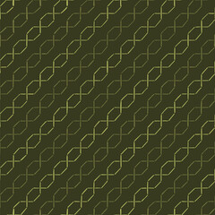 green repetitive background. chains of hand drawn stripes. vector seamless pattern. geometric ornament. folk decorative art. fabric swatch. wrapping paper. design template for fabric, home decor