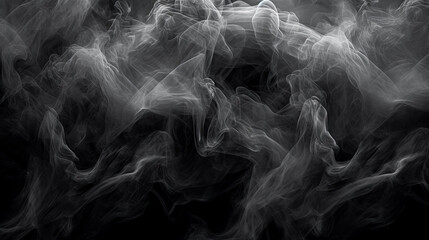 Obraz premium A black and white image of smoke with a long, curvy line.