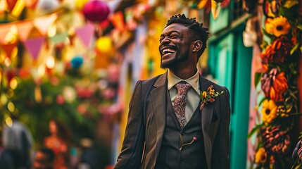 Brazilian Celebration: Stylish Groom at Carnival