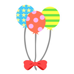 ポップな風船のイラスト