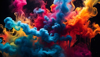 colorful smoky cloudy background