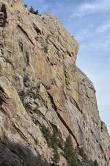 Portrait Steep Rocky Cliffs Near Eldorado Canyon State Park, Boulder, Colorado
