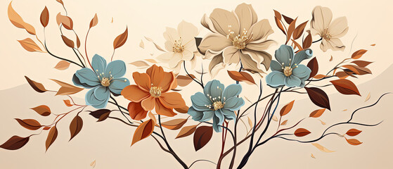 a vase with flowers on it sitting on a table