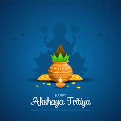 happy Akshaya Tritiya festival of India. abstract vector illustration design. - obrazy, fototapety, plakaty