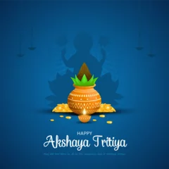 Foto auf Acrylglas happy Akshaya Tritiya festival of India. abstract vector illustration design. © Rohan Divetiya 