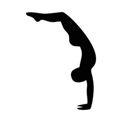 silhouette of a person exercising