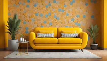 design scene with sofa