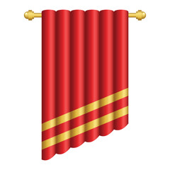 Elegant Red Roller Curtain