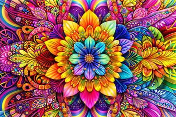 abstract floral colorful background