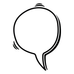 Speech bubble or chat bubble doodle design