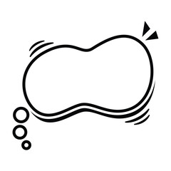 Speech bubble or chat bubble doodle design