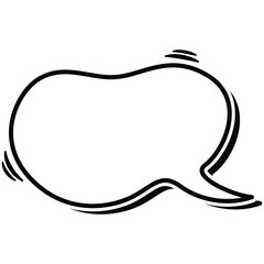 Speech bubble or chat bubble doodle design