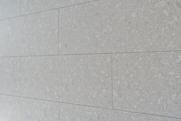 Interior terrazzo gray tiles are nicely arranged