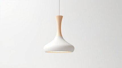 Realistic hanging lamp isolated on white background. Home interior decoration elements.