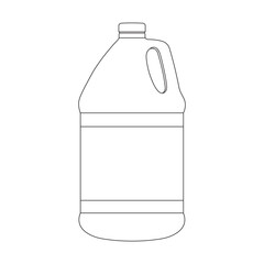 Hand drawn cartoon Vector illustration plastic water jug icon Isolated on White