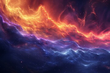 Obraz na płótnie Canvas Blue and red galaxy color background 