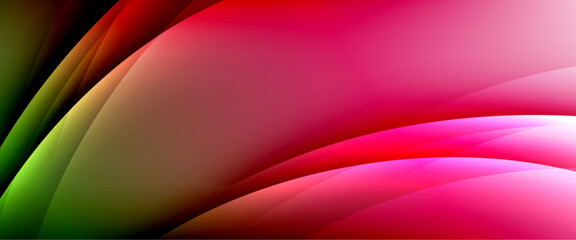 A swirling pattern of pink and magenta petals on a background of electric blue liquid, resembling a terrestrial flowering plant with tints and shades of green