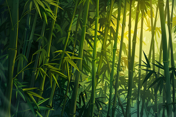 bamboo forest in the morning