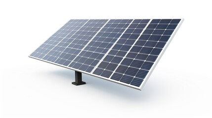 Realistic solar panel or solar cell for renewable energy concept isolated on white background.