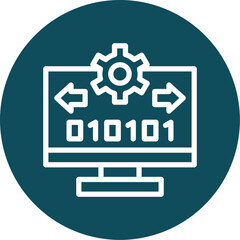 Fototapeta premium Byte Flow Icon