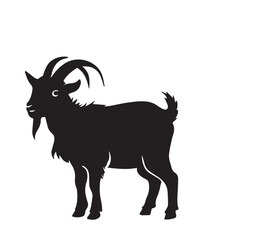 Isolated Goat Silhouette Vector illustration